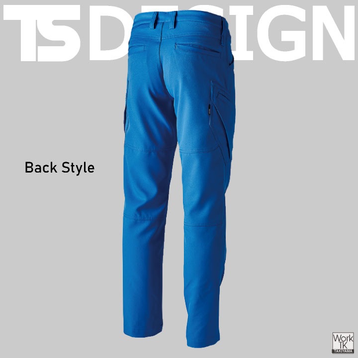 TS DESIGN ストレッチ 裏綿 メンズ カーゴパンツ 制電 JIS T8118規格適合 春夏 秋冬 ワークパンツ 作業ズボン 作業服 作業着 建設業 製造業 運送業 物流 倉庫 整備 点検 清掃 ビルメン 制服 男性 藤和 tw-8114
