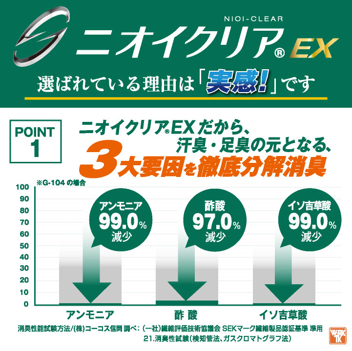 消臭 インソール 中敷き ムレ防止 日本製 汗臭 足臭 靴 スニーカー