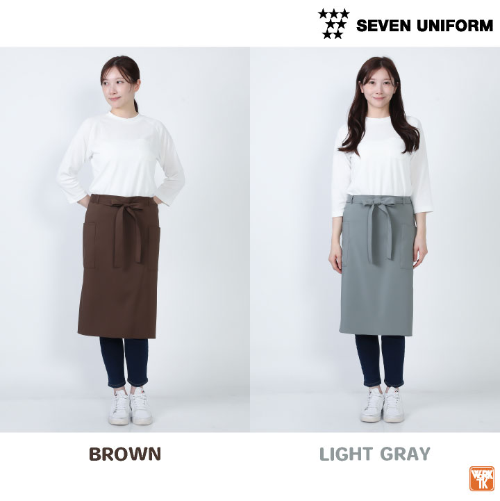 ミドル丈 エプロン 前掛け 腰巻 サロンエプロン ソムリエエプロン 飲食