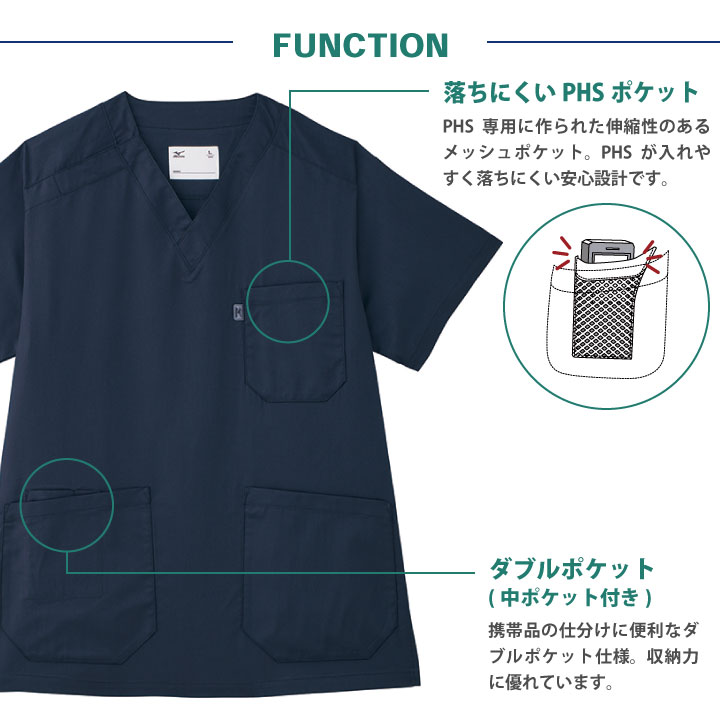 [即日出荷] ミズノ スクラブ上下セット スクラブ ジョガーパンツ MIZUNO おしゃれ ストレッチ 半袖 チームスクラブ 白衣 男性 女性 兼用 チトセ スクラブパンツ 春 夏 ct-mz0120set1-b