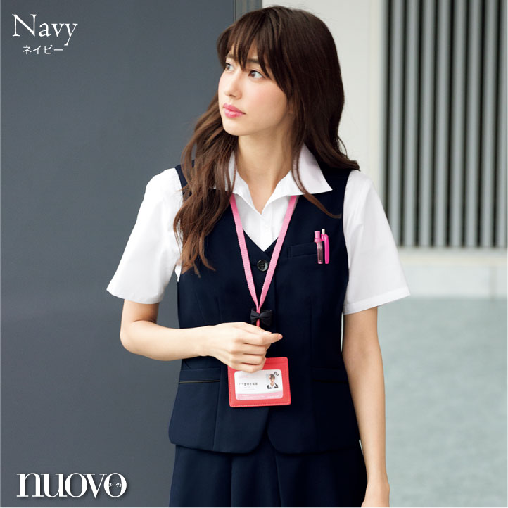 ベスト レディース 二重ポケット ストレッチ nouvo ヌーヴォ
