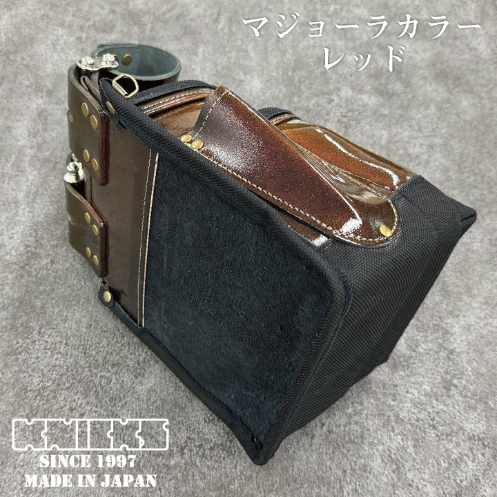 即日出荷] KNICKS ニックス 総ヌメ革使用 3段腰袋 バリスティック補強