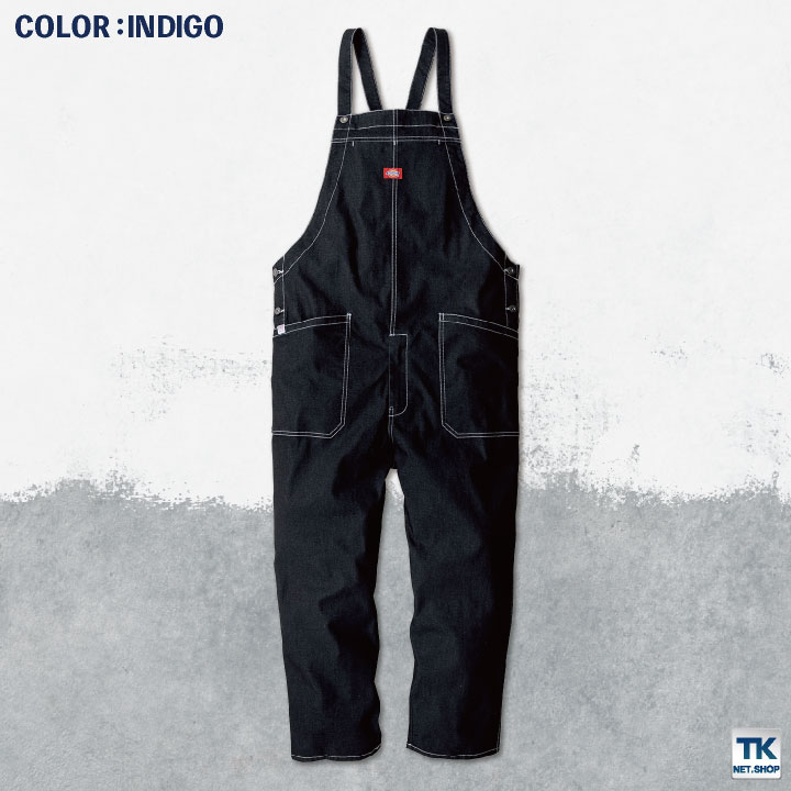 ディッキーズ　サロペットDickies D-709 インディゴ　ストレッチ　3L Dickies ディッキーズ ストレッチデニムサロペット D-709