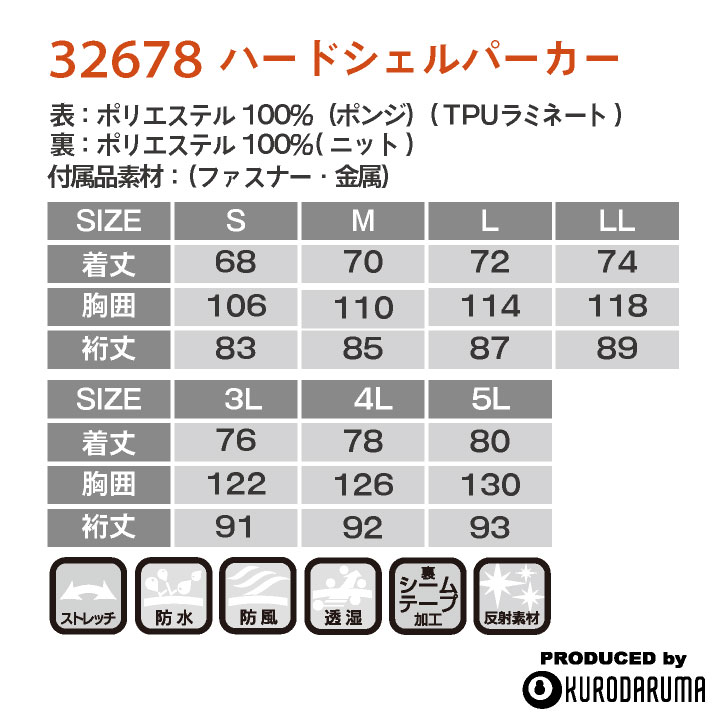 クロダルマ レインジャケット レインウェア レインスーツ レインコート カッパ 雨具 合羽 防水 軽量 梅雨 作業服 作業着 通勤 通学 自転車 バイク アウトドア キャンプ メンズ レディース 大きいサイズ kd-32678-b