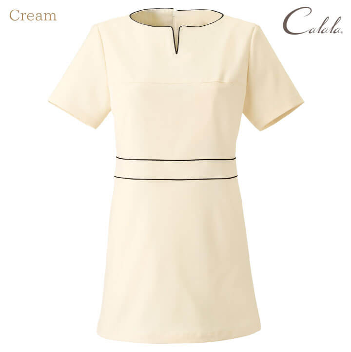 Calala キャララ CL-0185 チュニック 制服 ユニフォーム 医療 エステ 介護 事務 受付 チトセ 半袖 ct-cl0185