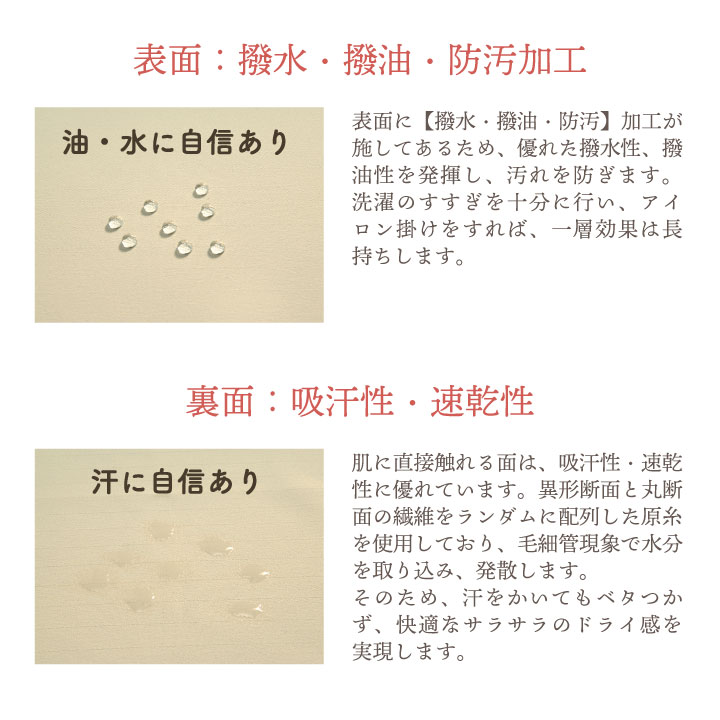 シロタコーポレーション エプロン ライトベージュ ブラック 透け