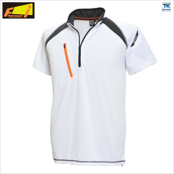 TS DESIGN 半袖ハーフジップシャツ スポーツウェア FLASH IMPACT 消臭