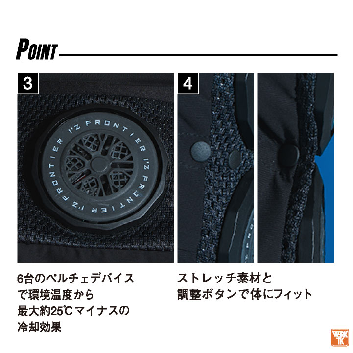 即日出荷] アイズフロンティア ペルチェベスト フルセット バッテリー