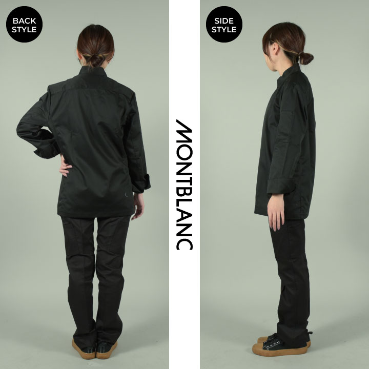 住商モンブラン コックコート 長袖 男女兼用 調理服 白衣 厨房 レストラン ホテル ベーカリー カフェ 洋食 シェフ 飲食店 サービス ユニフォーム 制服 おしゃれ メンズ レディース sm-6-1001