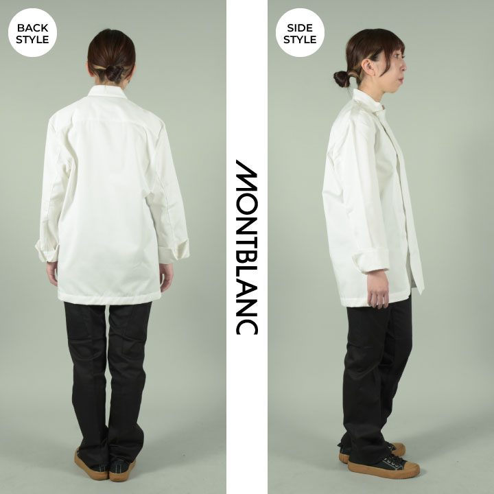 住商モンブラン コックコート 長袖 男女兼用 調理服 白衣 厨房 レストラン ホテル ベーカリー カフェ 洋食 シェフ 飲食店 サービス ユニフォーム 制服 おしゃれ メンズ レディース sm-6-1011