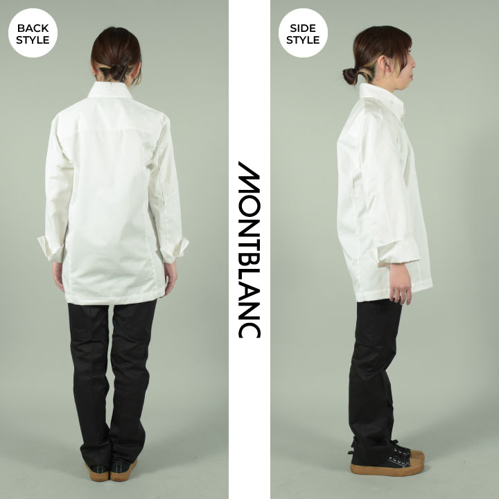 住商モンブラン コックコート 長袖 男女兼用 調理服 白衣 厨房 レストラン ホテル ベーカリー カフェ 洋食 シェフ 飲食店 サービス ユニフォーム 制服 おしゃれ メンズ レディース sm-6-1021