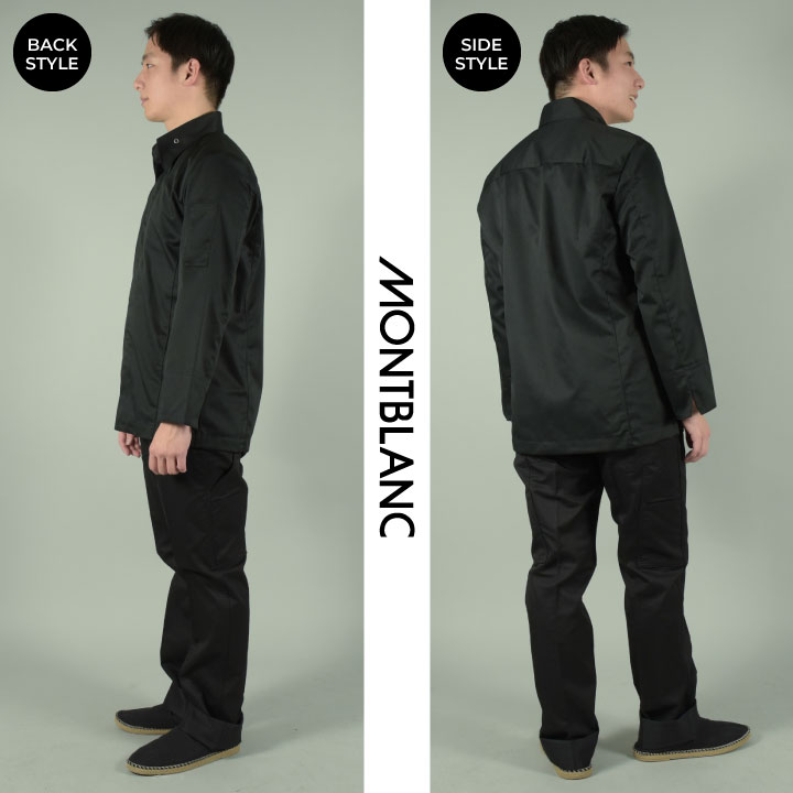 住商モンブラン コックコート 長袖 男女兼用 調理服 白衣 厨房 レストラン ホテル ベーカリー カフェ 洋食 シェフ 飲食店 サービス ユニフォーム 制服 おしゃれ メンズ レディース sm-6-1021