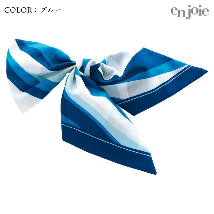 APROSIO & CO ダークブルー スカーフ＆リボンブローチ アクセサリー