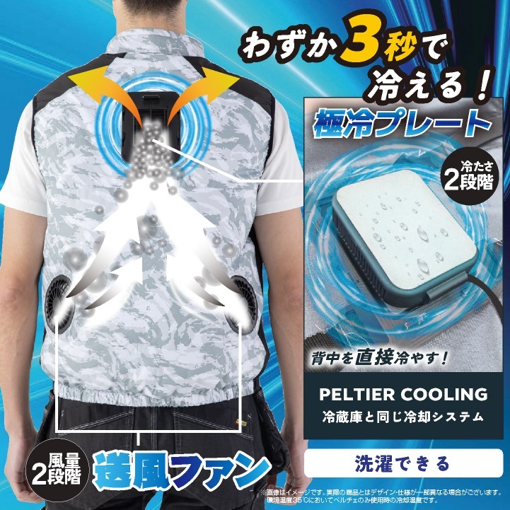 新品未使用　ビッグボーン ペルチェ 送風ファン 冷感 洗濯可 作業服 作業着 新品未使用 ビッグボーン ペルチェ 送風ファン 冷感 洗濯可 作業