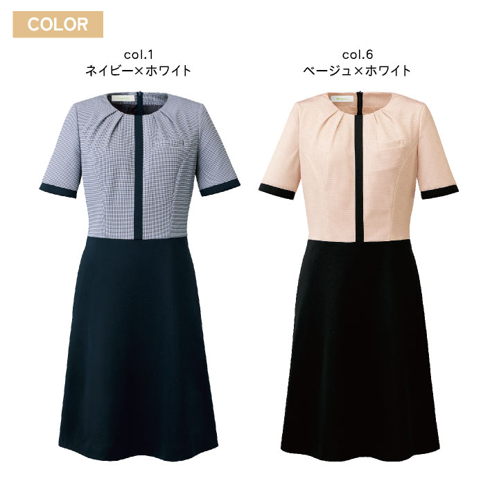 makana様おまとめ J☆⑮ ワンピース、ワイドパンツ(41) 神馬 MIKATA 半袖 ワンピース 春夏 レディース 事務服 仕事服