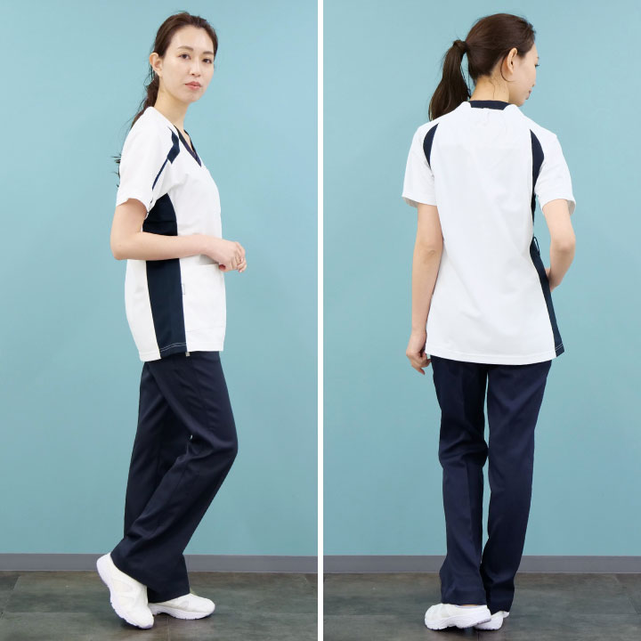 CHM151 アシックス asics レディースパンツ ノータック 両脇ゴム 看護