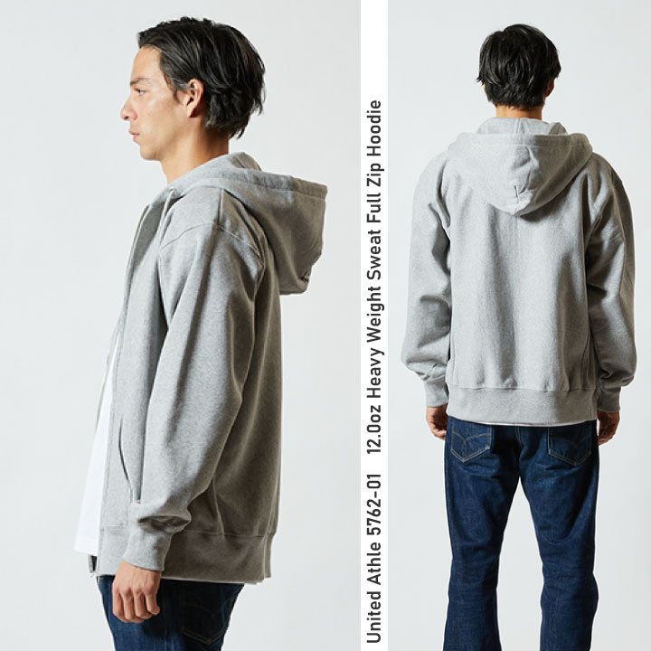 B.A.P フルジップパーカー　ダークグレー AFB / エーエフビー】DISTRESSED ZIP HOODIE（パーカー）｜AFB
