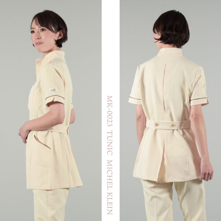 [即日出荷] MICHEL KLEIN ミッシェルクラン MK-0023 チュニック 制服 ユニフォーム 医療 エステ 介護 事務 受付 チトセ 半袖 ct-mk0023