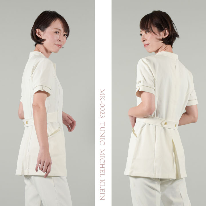 [即日出荷] MICHEL KLEIN ミッシェルクラン MK-0023 チュニック 制服 ユニフォーム 医療 エステ 介護 事務 受付 チトセ 半袖 ct-mk0023