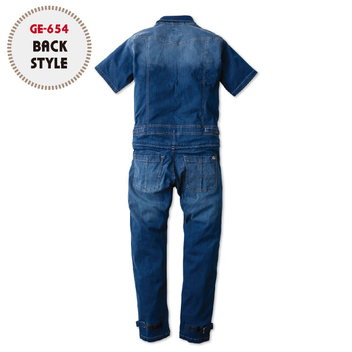 GRACE ENGINEER'S 春夏 半袖 つなぎ メンズ 動きやすい ストレッチ