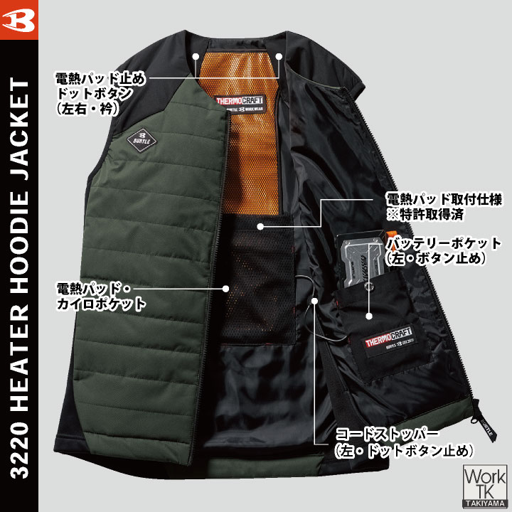 バートル TC500 電熱パッド AC09 バッテリーセット BURTLE (即日発送