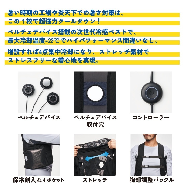 アタックベース ペルチェベスト ペルチェセット 春夏 ペルチェデバイス