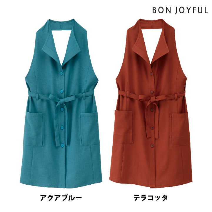 ボンユニ エプロンドレス ロング 膝丈 チュニック ワンピース