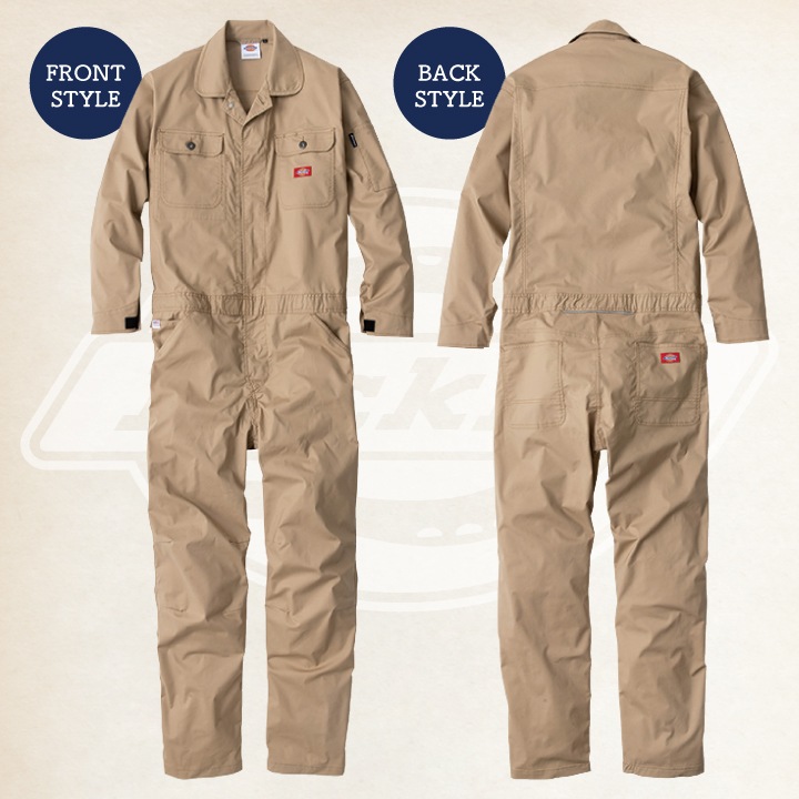 ディッキーズ つなぎ 長袖 ストレッチ ツナギ 作業着 作業服 設備 DIY