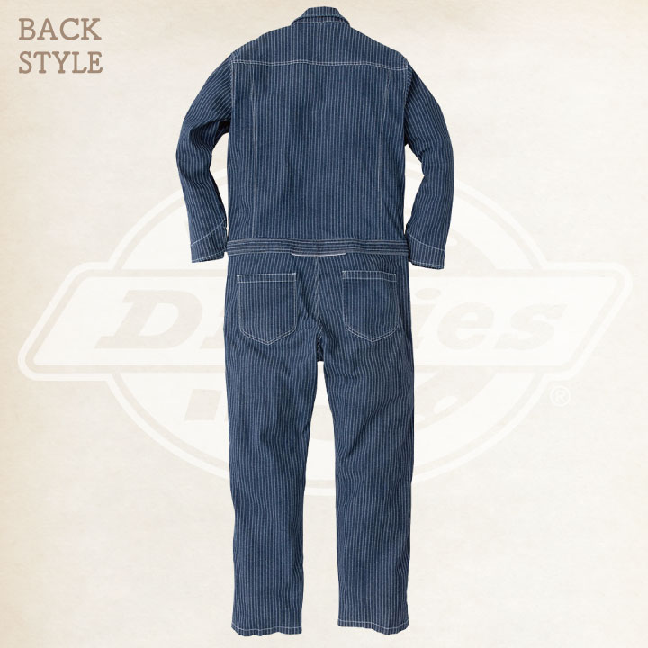 [即日出荷] ディッキーズ Dickies ウォバッシュ デニム ツナギ 長袖 ストレッチ ストライプ メンズ レディース 作業服 作業着 酪農 農作業 農業 ガーデニング DIY 大きいサイズ S M L 春夏 秋冬 コーコス cc-d696