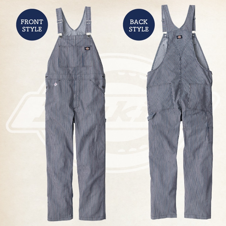 ディッキーズ オーバーオール ストレッチ ヒッコリー 春夏 薄手