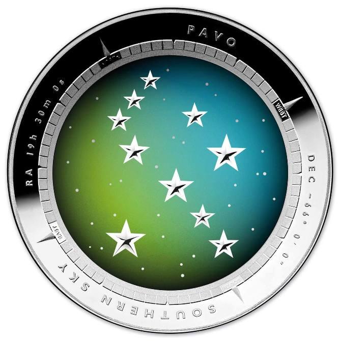 オーストラリア 2013年 Pavo くじゃく座 5ドル ドーム型銀貨 オーストラリア 2013年 Pavo くじゃく座 5ドル ドーム型銀貨