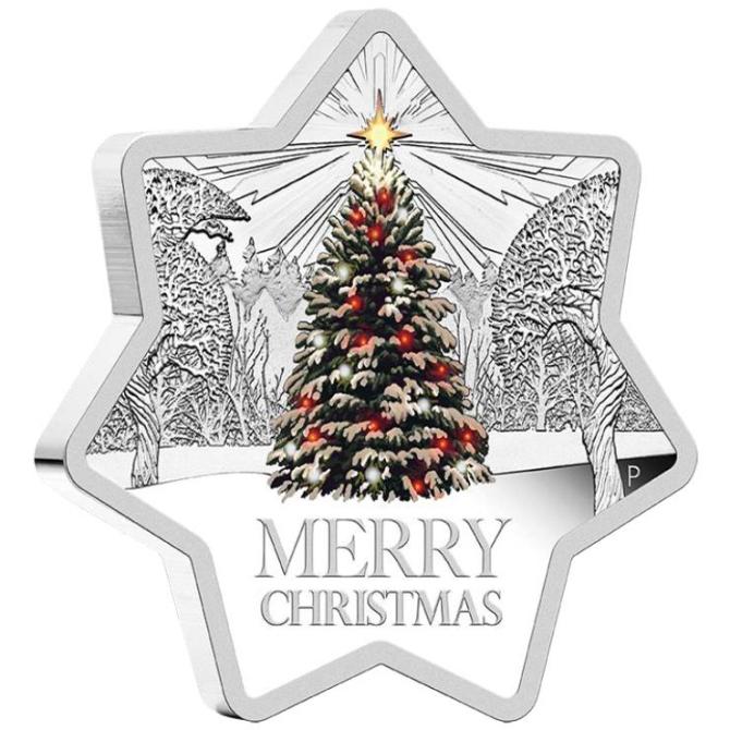 セール 2015 オーストラリア クリスマス プルーフ 1 オンス 星型 銀貨