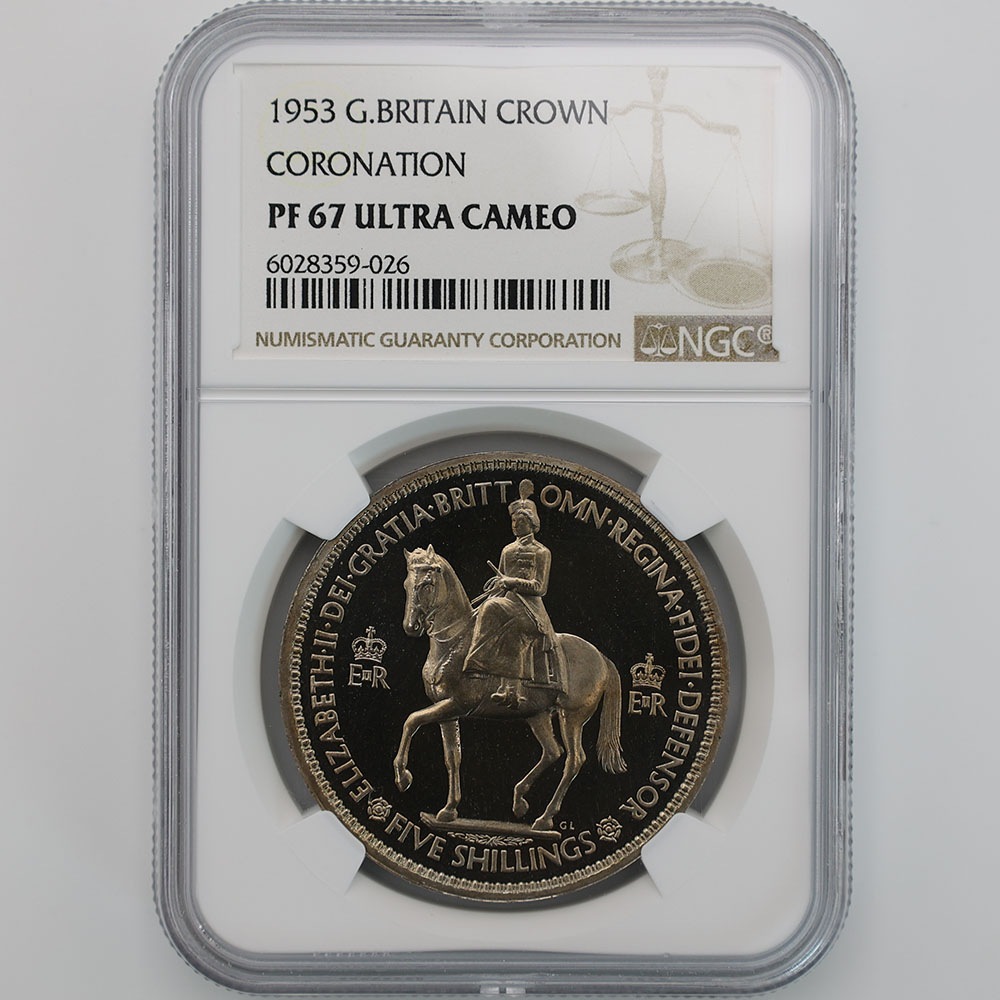 委託販売 1953 英国 女王エリザベス2世戴冠記念 白銅貨 プルーフ NGC PF 67 UC 準最高鑑定 | 英国,英国 銅貨 | 株式会社世界 コイン