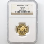 1986 ��� �ѥ�� 25�� ��� 1/4 ����  NGC MS 69 ��ǹ���� ����̤������