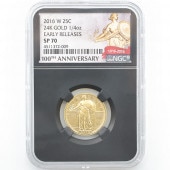 2016 ����ꥫ ������ǥ��󥰥�Хƥ� 100��ǯ��ǰ 25 ����� ���  1/4 ���� ̤���� NGC SP 70 ER ������ �ǹ���� ����̤������