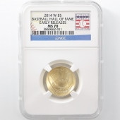 2014 ����ꥫ �����Ʋ��ǰ 5�ɥ� �ɡ��෿��� ̤���� NGC MS 70 ER ������ �ǹ���� ����̤������