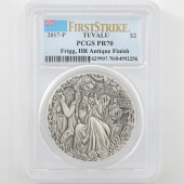 2017 �ĥХ� �ϥ���졼�� �̲��ν��� �ե�å� 2 ���� ��� �ץ롼�� PCGS PR 70 Antique Finish ����ƥ������ž夲 FS ������ �ǹ���� ����̤������