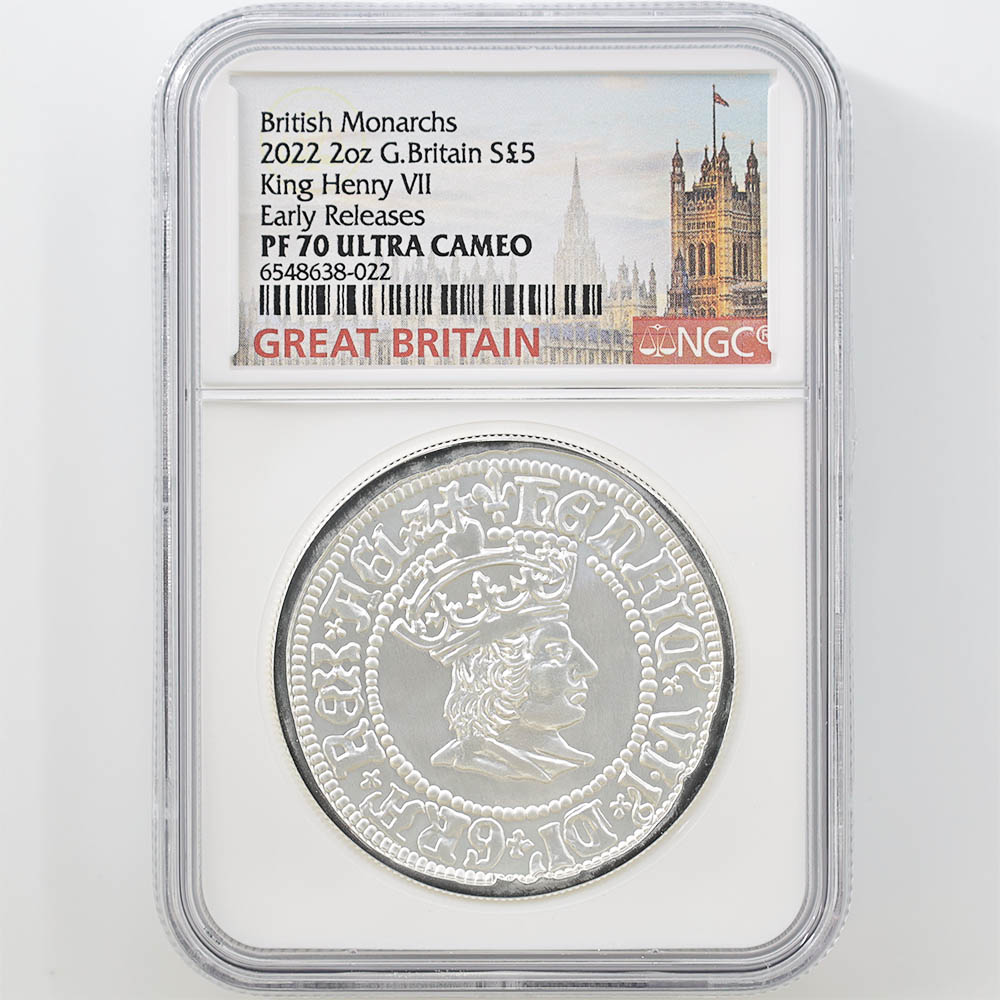 2022年 英国 ヘンリー7世 銀貨 1オンス NGC PF 70 UC 2022年 英国 ヘンリー7世 銀貨 1オンス NGC PF 70 UC