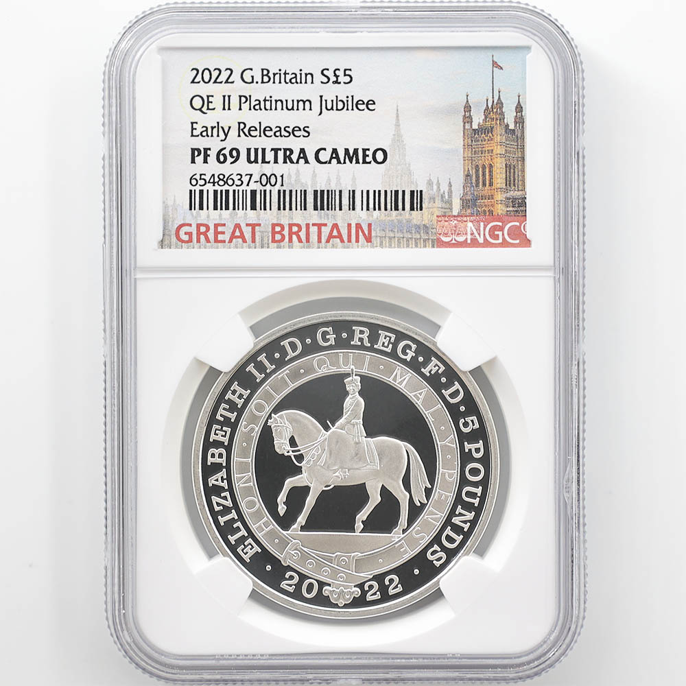2022 イギリス 5オンス 銀貨 エリザベス2世 プラチナジュビリー NGC 2022 イギリス 5オンス 銀貨 エリザベス2世 プラチナジュビリー