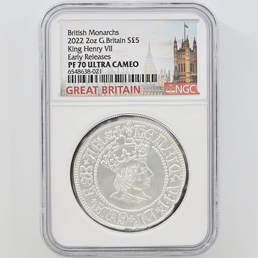 2022年 イギリス 英国君主 ヘンリー7世 1オンス銀貨 PF69 UC FR