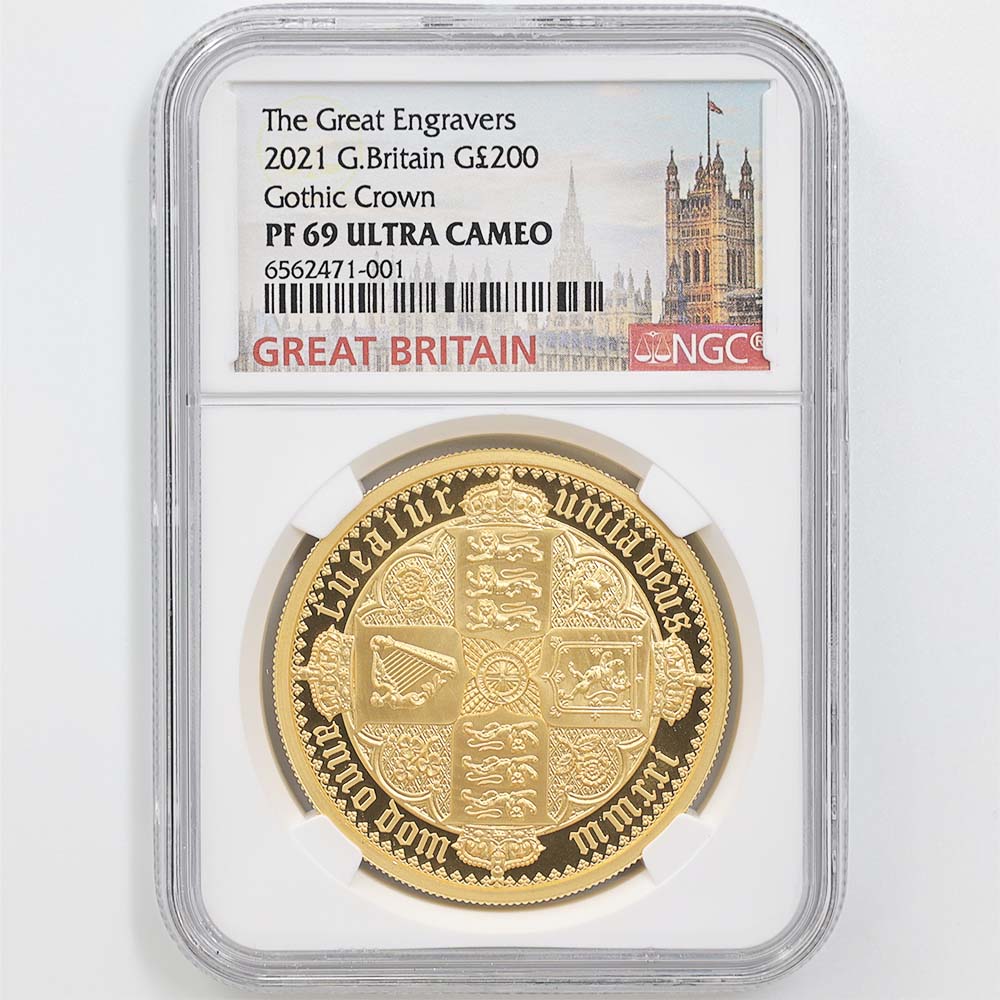 2021 英国 ゴシッククラウン銀貨準最高鑑定 PF69