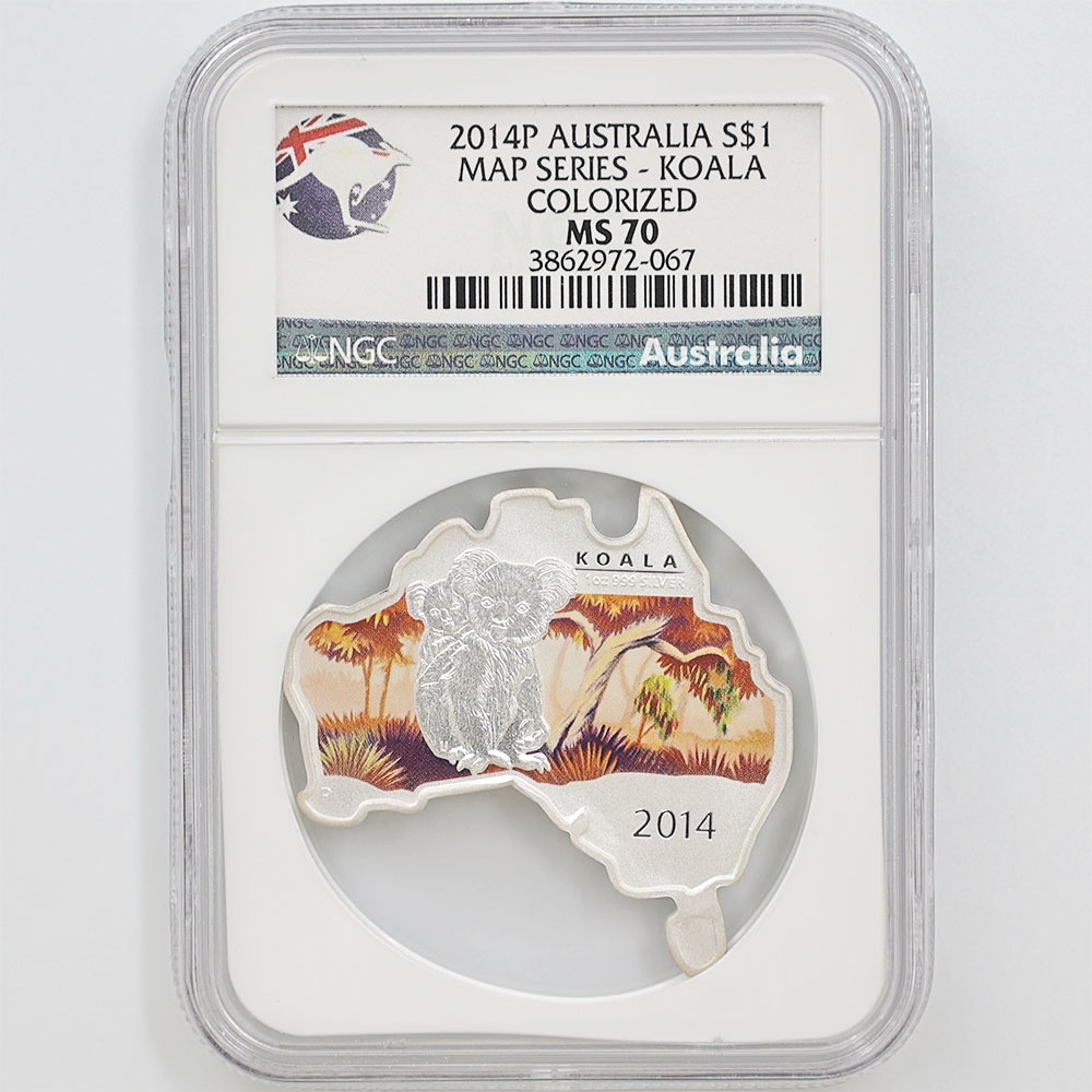 2014年 オーストラリア クーカバラ 1ドル 銀貨 MS 70 NGC 2014年 オーストラリア クーカバラ 1ドル 銀貨 MS 70 NGC