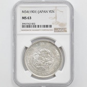 1901 ���� ����34ǯ 1�߶�� NGC MS 63 ̤������ ��1�߶�� ������