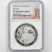 �������� 2022 �ѹ� �֥꥿�˥� 5�ݥ�� ��� 2���� �ץ롼�� NGC PF 70 UC �ǹ���� ����̤������  �����ꥹ ��ߡڥݥ���ȡ������ݥ������оݳ���