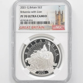 �������� 2021 �ѹ� �֥꥿�˥� 2�ݥ�� ��� 1���� �ץ롼�� NGC PF 70 UC �ǹ���� ����̤������ ��Ȣ�� �����ꥹ ��ߡڥݥ���ȡ������ݥ������оݳ���