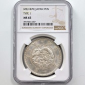 1870 ���� ����3ǯ 1�߶�� ������ 1 ͭ�� NGC MS 65 ̤���ѡ�����̤������ ��1�߶�� ������