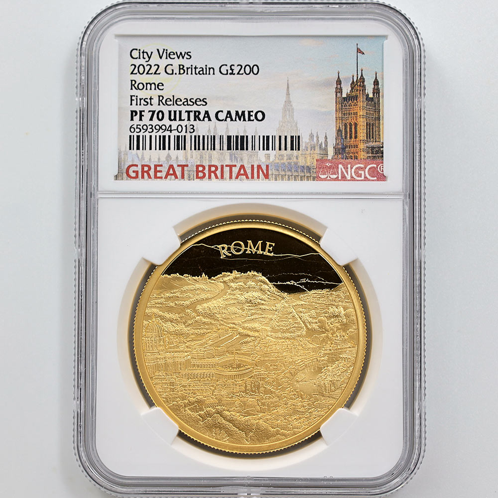 2022 英国 エリザベス2世 都市景観 ローマ 200ポンド 金貨 2オンス