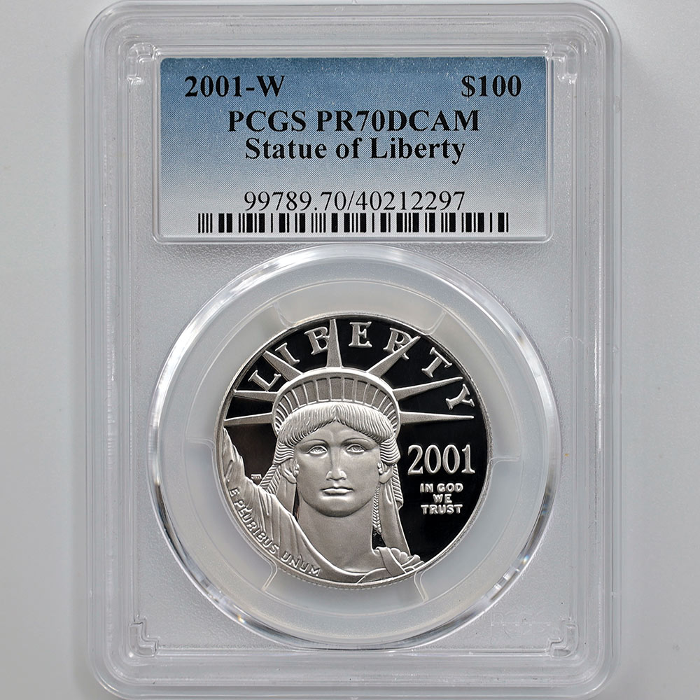 委託販売 2001 アメリカ リバティ 100ドル プラチナ貨 1オンス プルーフ PCGS PR 70 DCAM 最高鑑定  完全未使用品【ポイント・クーポン利用対象外】 | 委託販売,白金貨 | 株式会社世界コイン