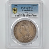 �������� 1887 �ѹ� �������ȥꥢ���� ����ӥ꡼�إå� 1���饦�� ��� PCGS MS 62 ��̤������ �����ꥹ ��ߡڥݥ���ȡ������ݥ������оݳ���