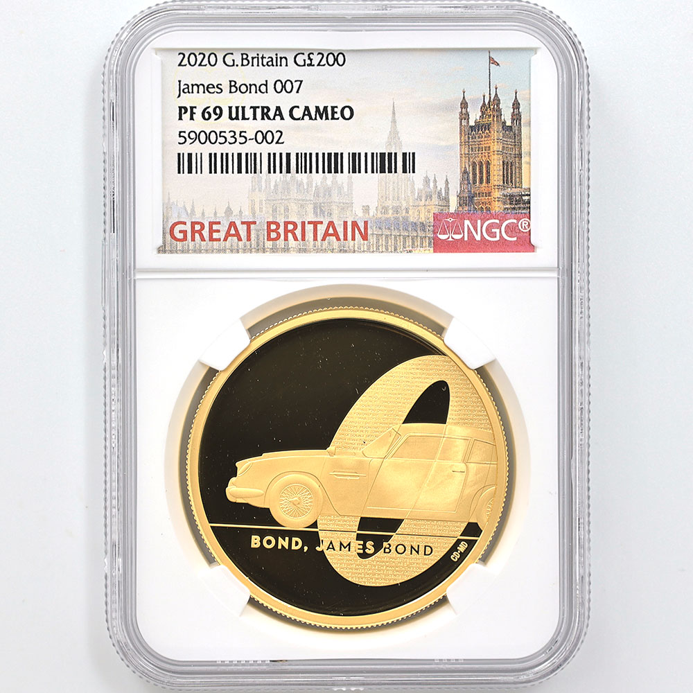 007 ジェームズ ボンド 2020 1オンス 2ポンド 銀貨 シルバープルーフ